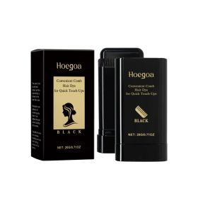 Hoegoa Hair Hair Hair Color Temporary Hair Hair Stick Is A Naturally Gentle And Non-irritating Pigmentation Hairdresser (Option: Black-2pcs)